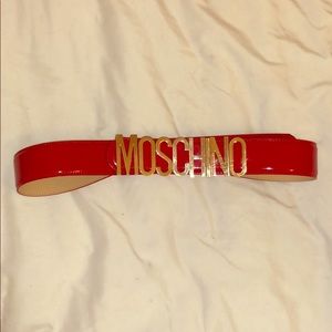 Moschino red & gold belt